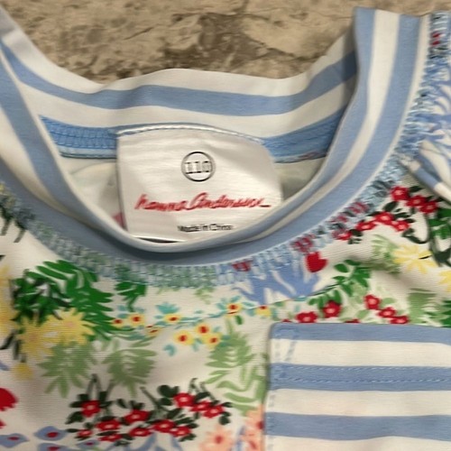 Hanna Andersson Girls Floral Rash Guard Swim Shirt Size 110 US 5 NWOT - Picture 8 of 12