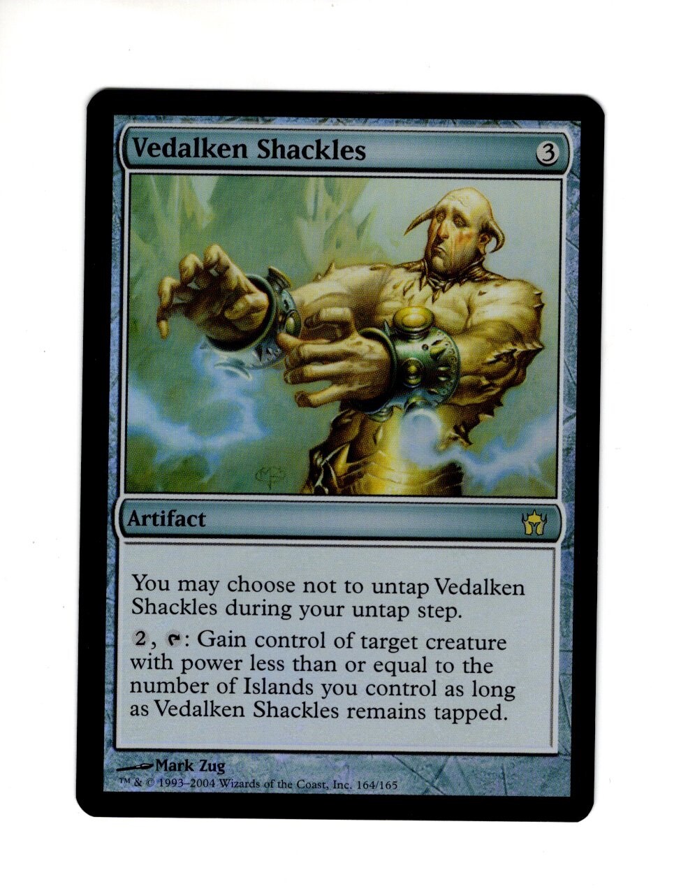 Vedalken Shackles Fifth Dawn FOIL NM- very light clouding MTG Magic 1