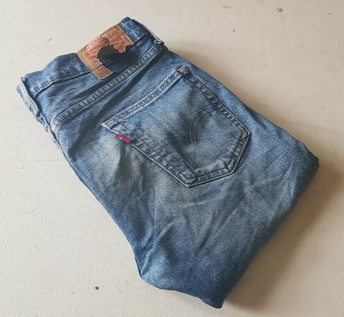 LEVIS 511 JEANS Mens W 32 L 31 Vintage Blue Denim Red Tab Skinny Fit (94) - Picture 12 of 12