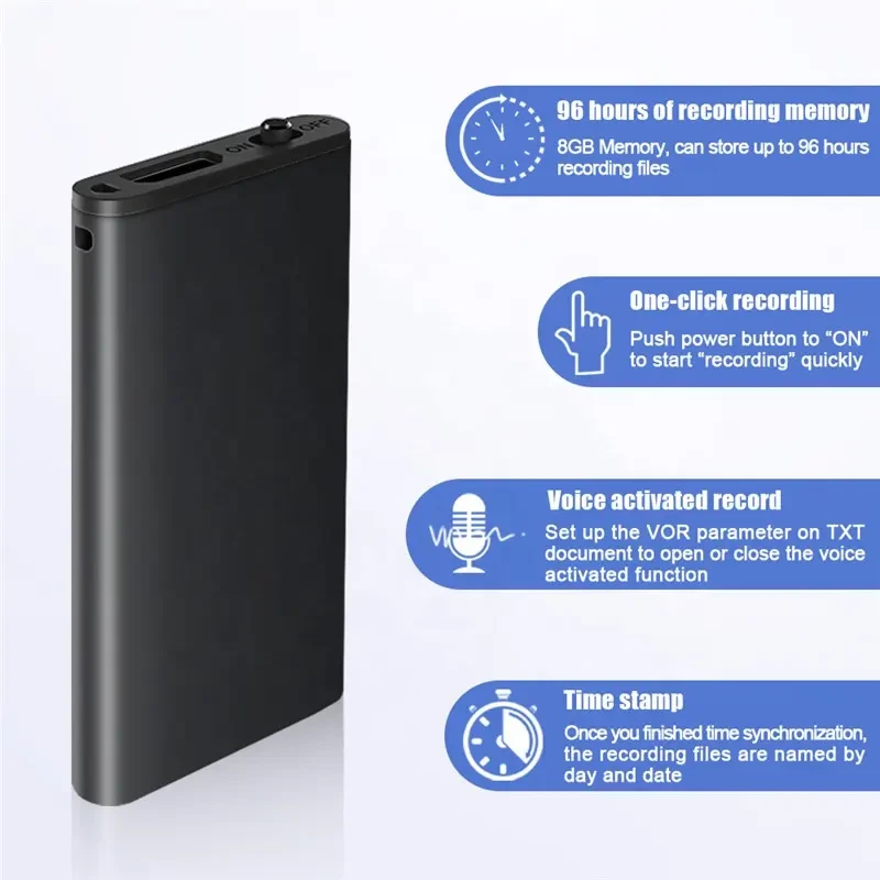 Hidden Voice Activated Recorder Digital Audio Dictaphone Recording Device Spy - Image 3 of 4