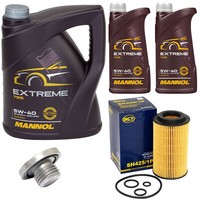 MotoröL Set Mannol Extreme 5W-40 7 Liter + ÖLfilter + Schraube FüR Opel Frontera