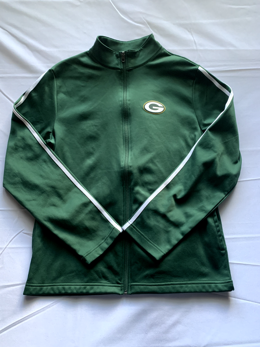 nfl team apparel Mens Green bay packers Long sleeve jacket full zip size M