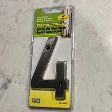 Hy-Ko 4" House Number 4 Modern Style Font Old World Bronze BR-420WB