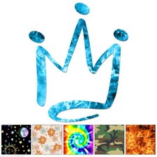 King Crown Queen Royalty - Decal Sticker - Multiple Patterns  Sizes - ebn6385