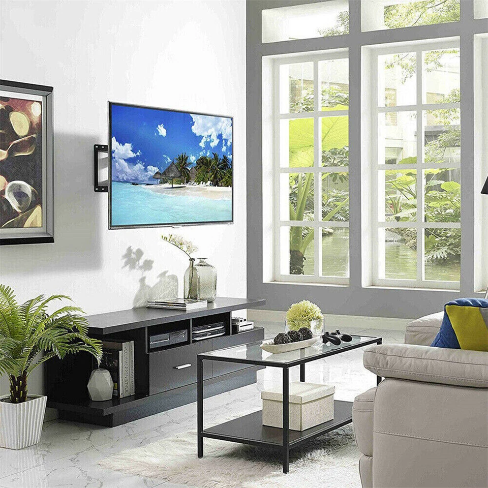 Soporte inclinable de montaje en pared para TV de movimiento completo brazos dobles giratorios 32-85" LED/plasma/LCD TV Foto 3 de 4