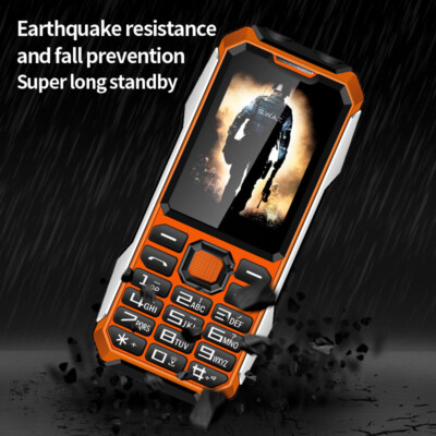 Durable Rugged Slim Outdoor Key Feature Phone 2G Torch SOS Call Speed Dial FM
