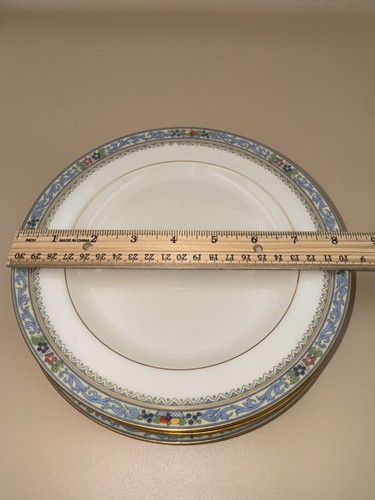 2 Lenox Trent pattern Luncheon plates 9 inches Fruit and Floral Border - Picture 8 of 8