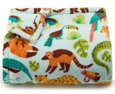 JUNGLE ANIMALS 5x6 ft Oversized THROW BLANKET The Big One NEW