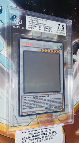 💎BGS 7,5 CLEAR WING SYNCHRO DRAGON CROS-EN046 1st FIRST EDITION GHOST RARE! - Foto 5 di 12