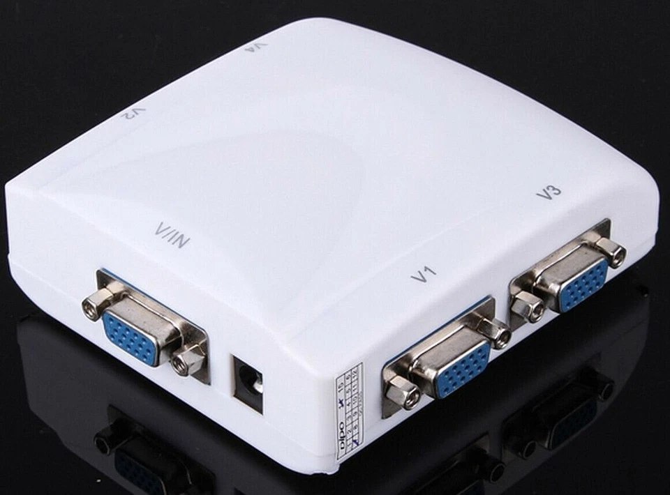 Video Display SPLITTER 1 port in 4 monitor out 1 to 4 VGA SVGA XGA LCD Screen - Image 3 of 4