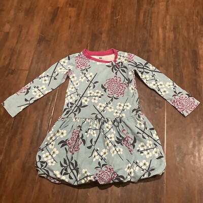 2T toddler girl tea collection Long Sleeve Drop Waist dress Blue | eBay