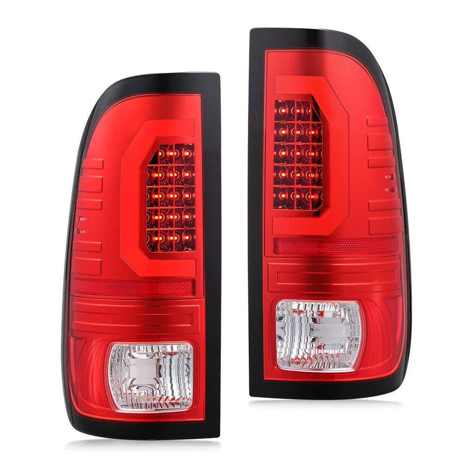Red 1997-2003 Ford F150 1999-2007 F250 F350 F450 Superduty LED Tail Lights Lamps - Image 2 of 4