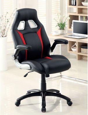 Stylish Office Chair Upholstered 1pc Comfort Adjustable Chair Relax Gaming O