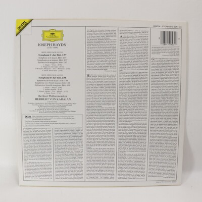 Haydn Symphony Nos 97 98 LP Vinyl Von Karajan Berlin 1982 Deutsche