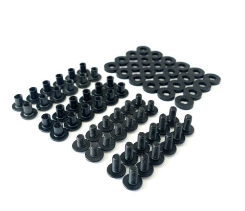 Black Chicago Screws, 72 Pcs - 1/4" & 3/8 for DIY Kydex & Leather Gun Holsters - Picture 1 of 7