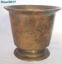 Antique Mortar Solid Brass Grinding Bowl Crusher For Spices & Garlic