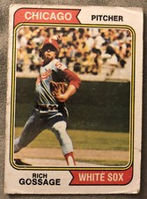 1974 Topps Rich Gossage Baseball Card #542 White Sox HOF Low Grade Creased