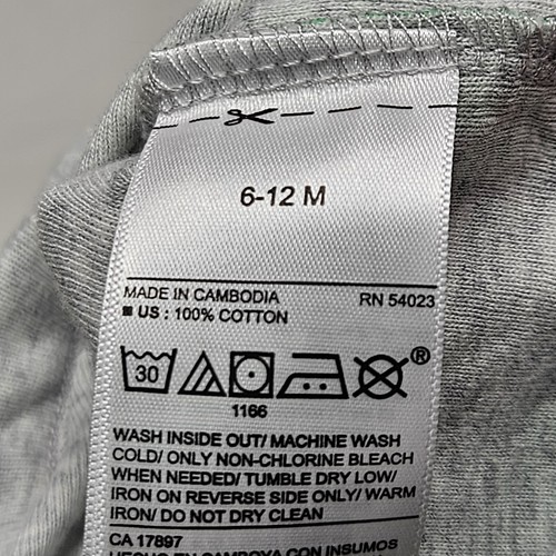 Old Navy Baby Boy Short Sleeve Gray One Piece W/ Green Dinosaurs Size 6-12M - Picture 8 of 8