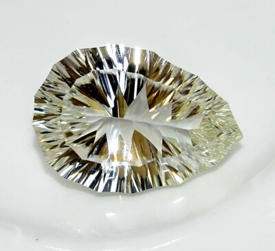 20x14 mm Natural White Topaz Fancy Pear Concave Cut 16.04 CTS Loose Gemstone