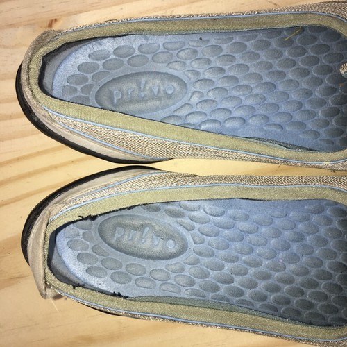 Privo By Clarks Shoes Womens 7.5 M Flats Slip On Gray Leather Casual Comfort - Picture 16 of 19