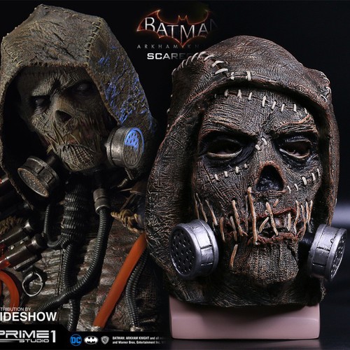 Game Batman Arkham Knight Mask Cosplay Scarecrow Mask Full Head Latex Mask Prop - 第 1/10 張圖片