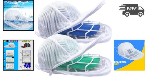 Hat Washer Cap Cleaner Mesh Bag for Washing Machine Dryer 2 Pack - Picture 2 of 11