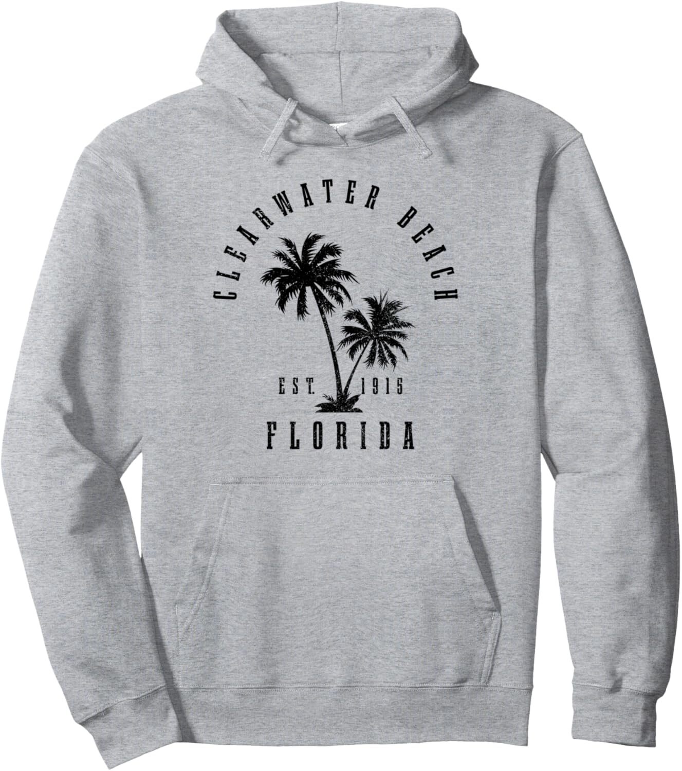 Clearwater Beach Est. 1915 FL Florida Vintage Pullover Hoodie