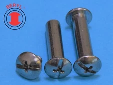 Stainless Steel Combo Truss Head, Post Nut Screw #10-24X1” 10sets
