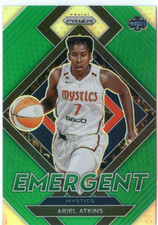 2022 Panini Prizm WNBA ARIEL ATKINS #5 EMERGENT GREEN PRIZM MYSTICS