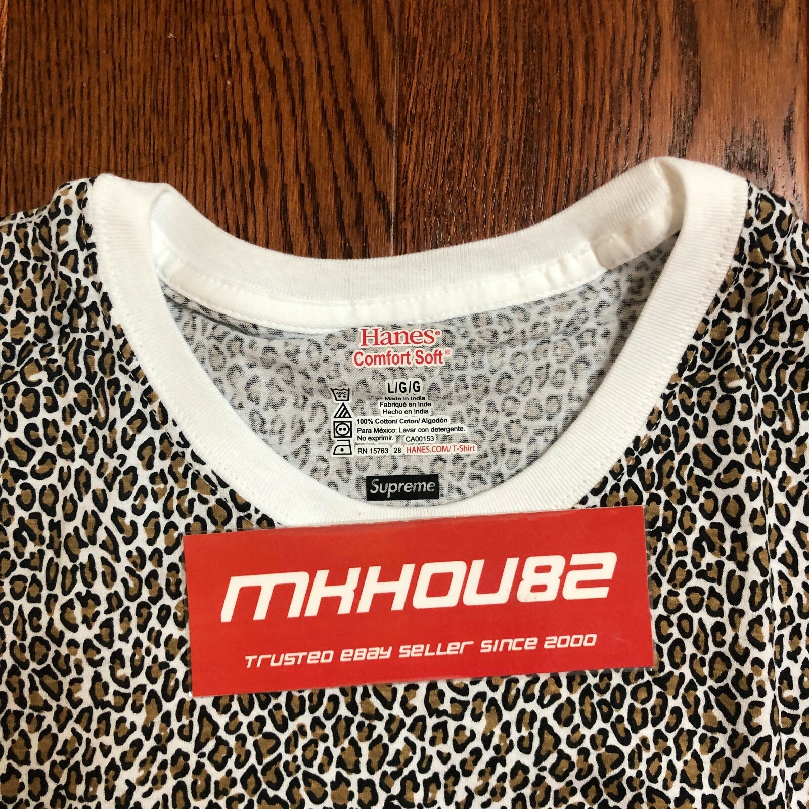 supreme leopard hanes