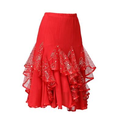Flamenco Rock Ballsaal Tanzkleid kurzer Rock Kostüm Damen