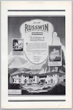 Publicité ancienne 1925 Russwin Distinctive Hardware Los Angeles California Home Mansion