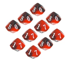 Dark Prince 10d10 Dice Set - RPG WoD Vampire World of Darkness V20