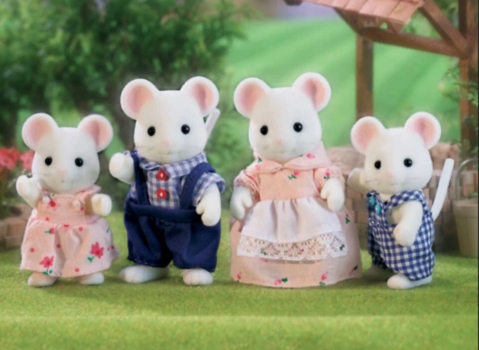 Sylvanian families cheap white mouse family