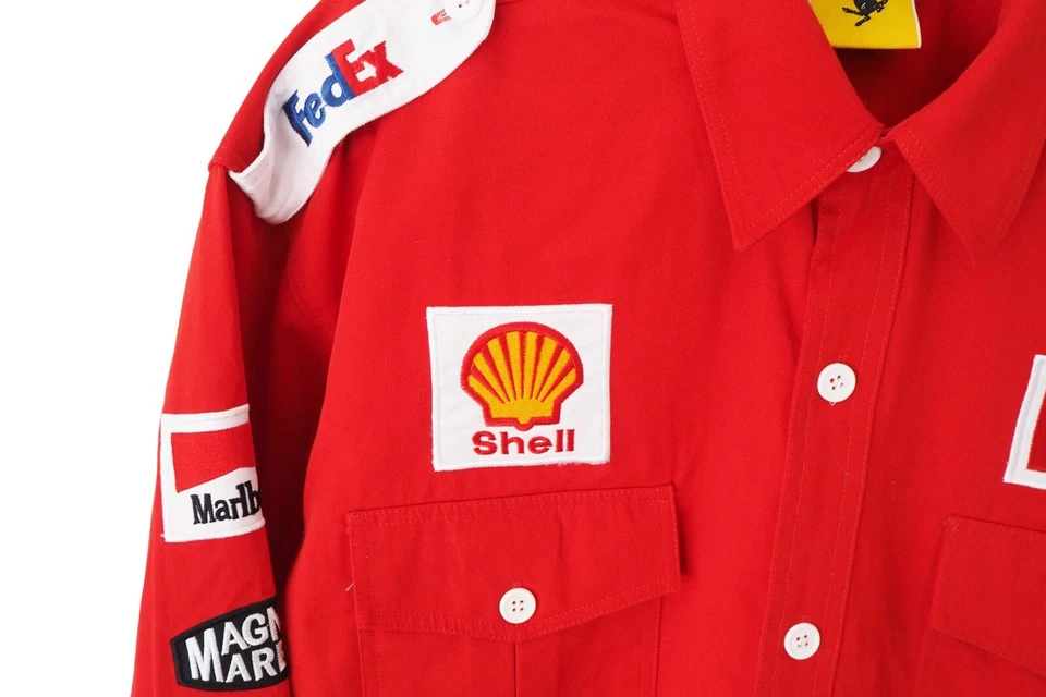 Vintage Ferrari Formula 1 Team Button Shirt Size XXL 00s F1 racing red racing - Image 4 of 4