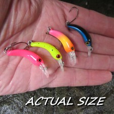Micro Perch Fishing Lures Slow Sink Trout Chub Zander  Baits X 4