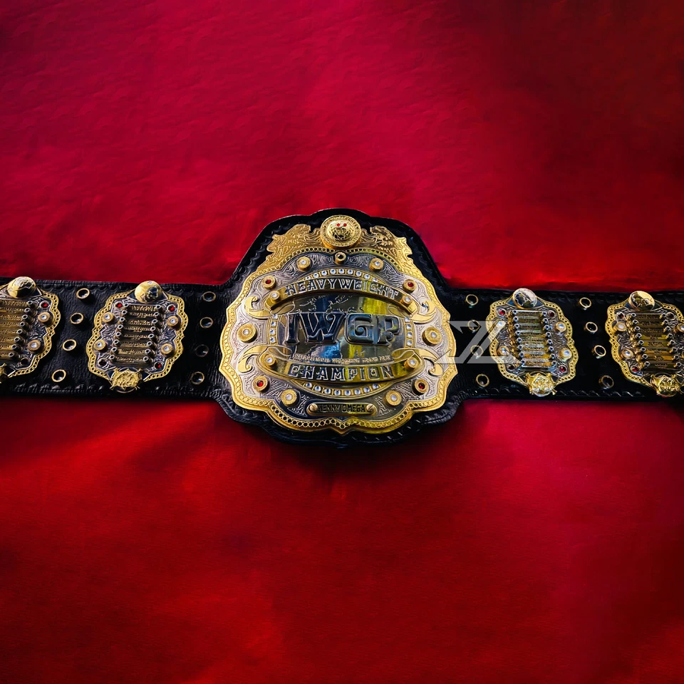 IWGP V4 World Heavyweight Wrestling Championship Belt CNC Dual Plated Adult Size - Image 2 of 4