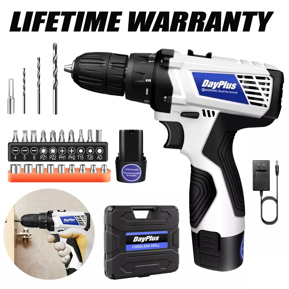 Cordless Drill Driver Electric Combi Drill Kit 1500 mAh 16.8V Compact Battery UK