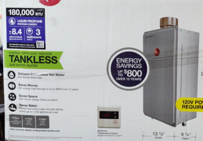 Rheem ECO180DVLP3-1 8.4 GPM Indoor Tankless Water Heater for sale online |  eBay