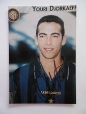 Youri Djorkaeff "Inter" autograph signed 10x15 cm picture 