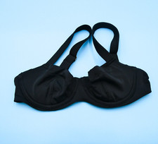 Victorias Secret 34B Black Underwired Wide Strap Push-up Bikini Top Swimwear New