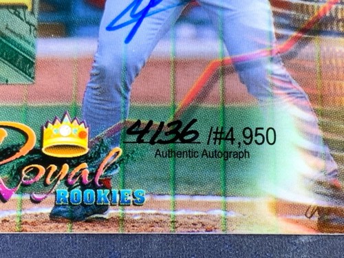 G5-76 BASEBALL CARD - ERIC JOHNSON INDIANS ROOKIE - AUTOGRAPHED - 2000 ROYAL - Bild 4 von 4