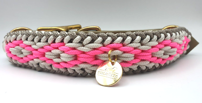 Hundehalsband Paracord Gr.M+ (43  54cm) Summer Pink Handgeknpft von  Stilhtte | eBay.de