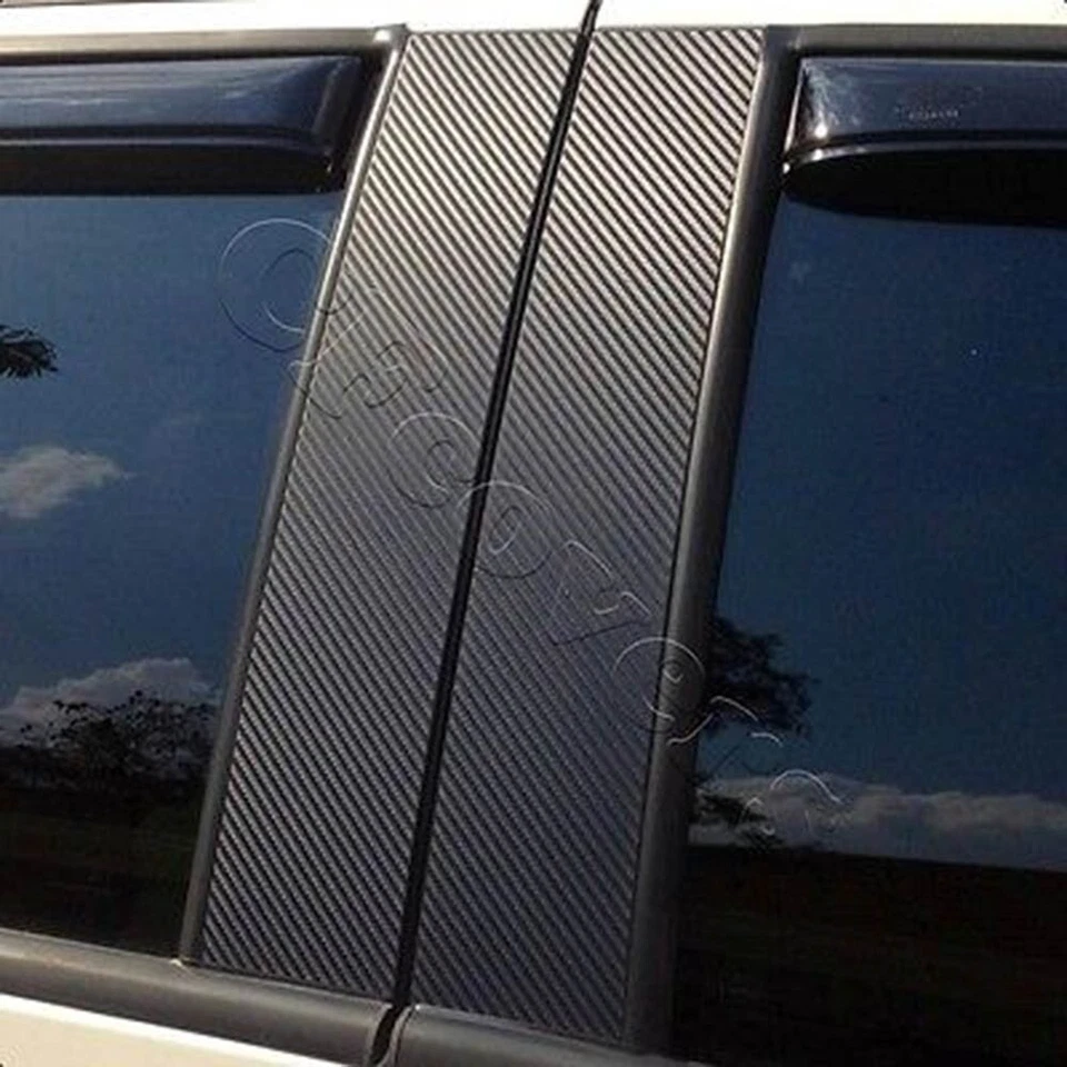 CARBON FIBER Di-Noc Pillar Posts for Mazda 626 93-97 6pc Set Door Trim Cover Kit - Image 3 of 4