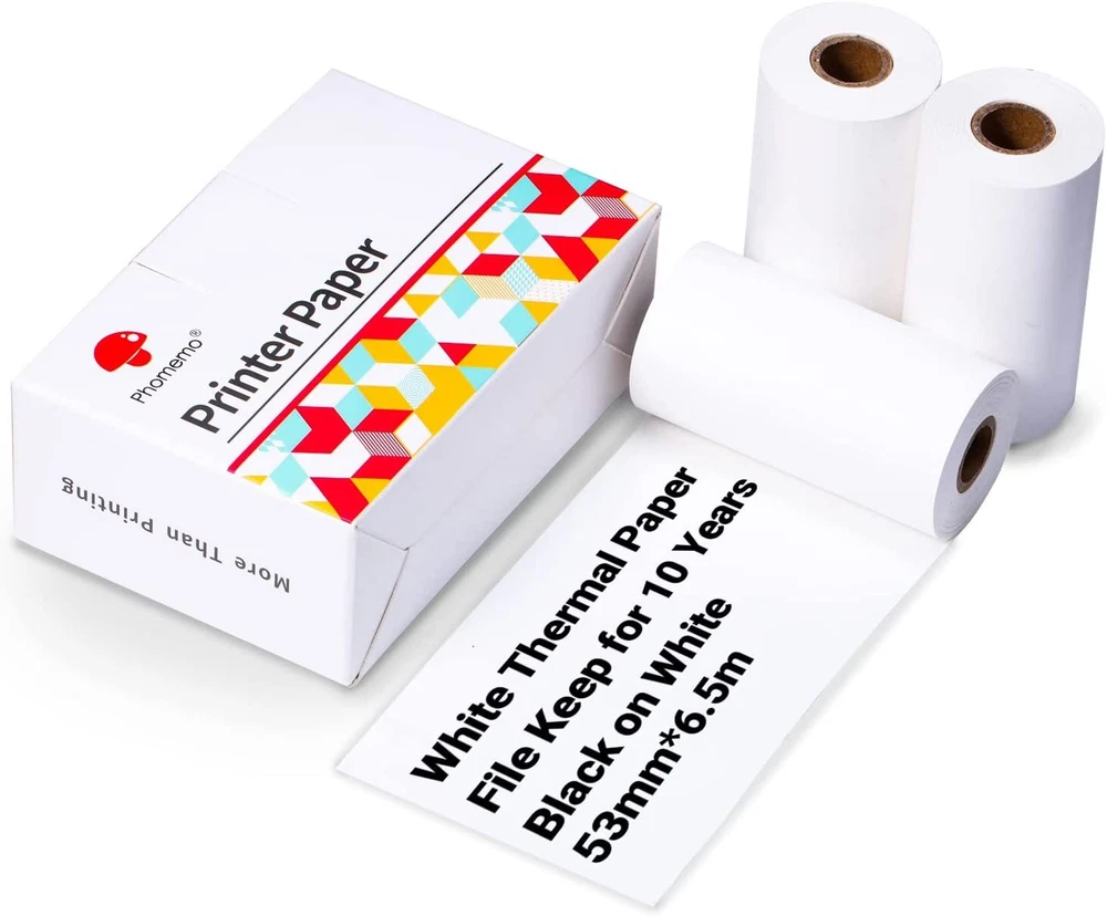 Phomemo T02 Mini Wireless Bluetooth Thermal Photo Printer Inkless Label Maker