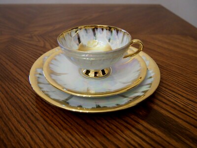 Vintage ZEH SCHERZER Bavaria Porzellan ULM Arms of Coat 3 Piece Souvenir Tea Set