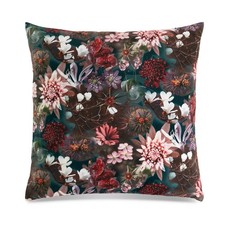 Dekokissen Blumenmuster Samt Zierkissen mit Blütenmuster Sofa Couch Bett 50x50cm