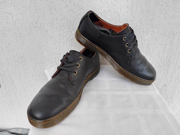 Men Dr. Martens Heels Black Leather 41 #7LRA