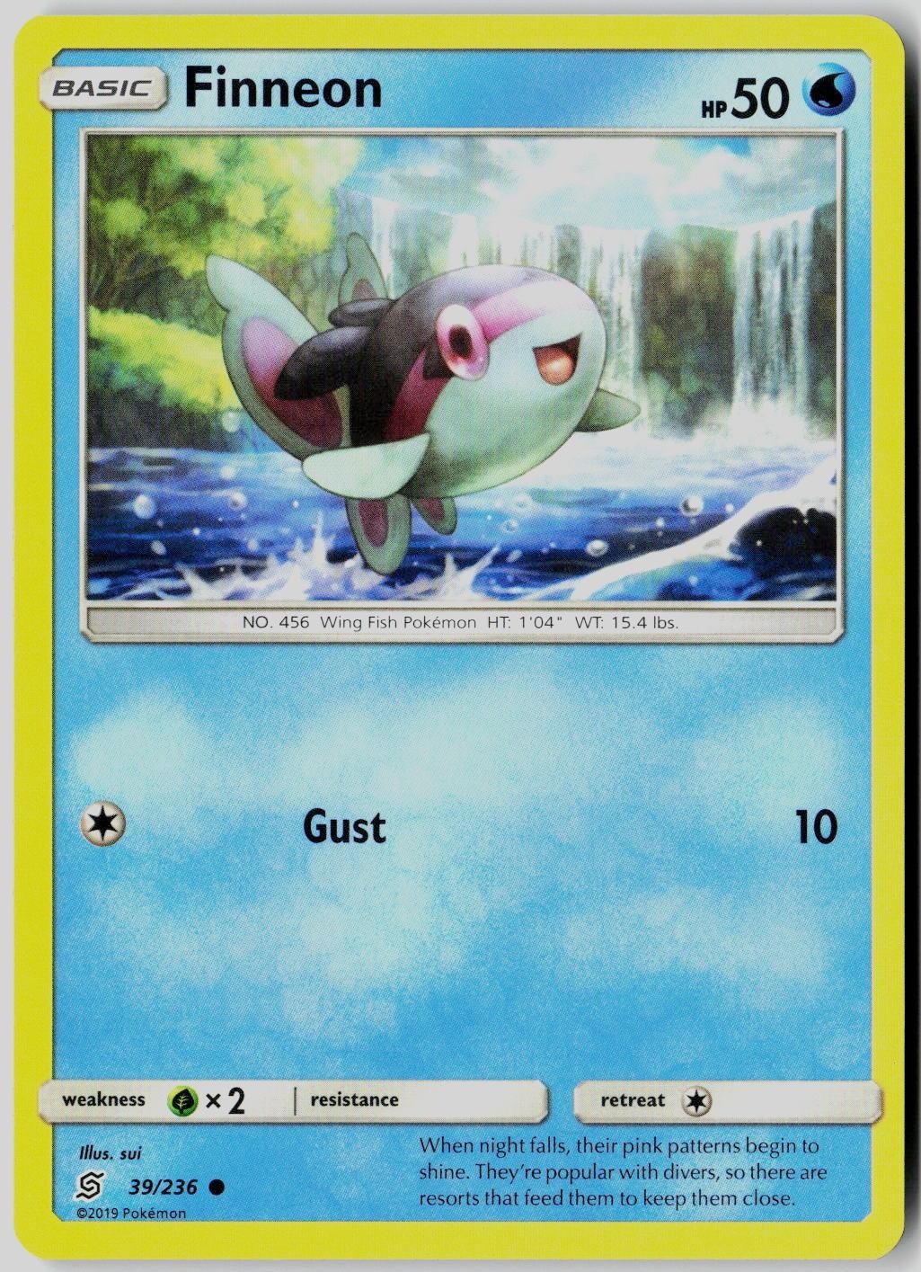Finneon 39/236 Common Unified Minds Pokemon Near Mint