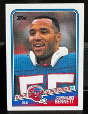 1988 Topps Cornelius Bennett #230 Super Rookie RC Bills Vintage Football Card. rookie card picture